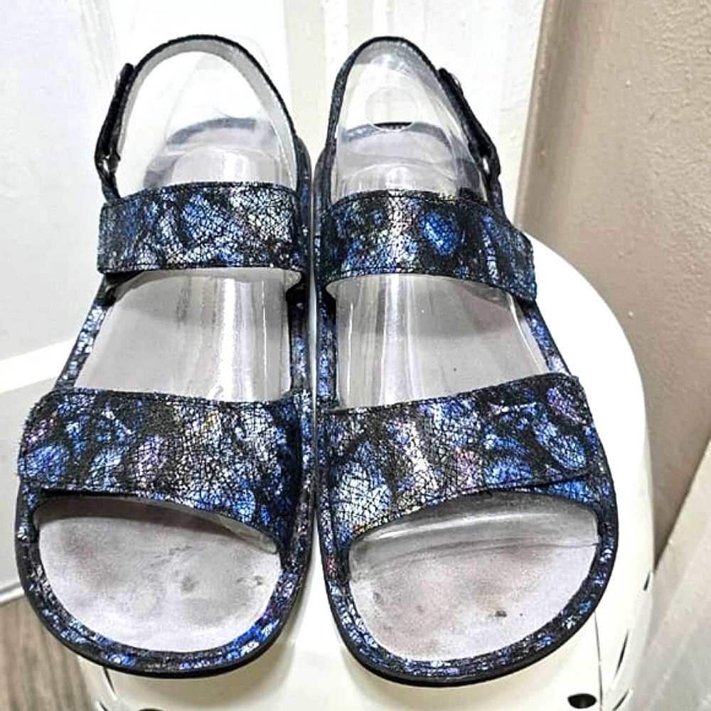 Alegria Verona Quarry Crackle Leather Sandals Women's Size 40 or US9🌴✌️